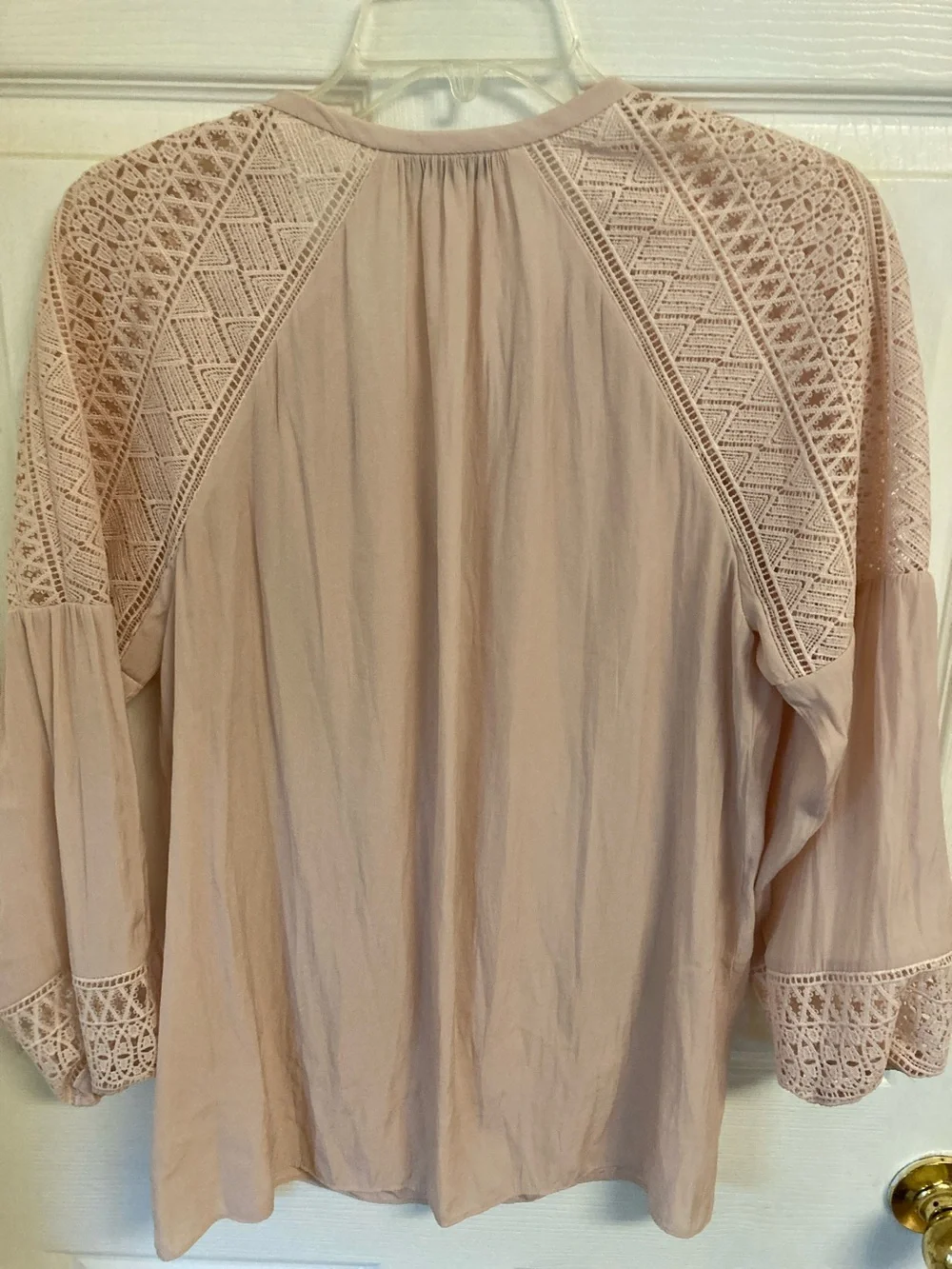 Ramy Brook Blush Crochet-Inset Peasant Tunic - Picture 8 of 11
